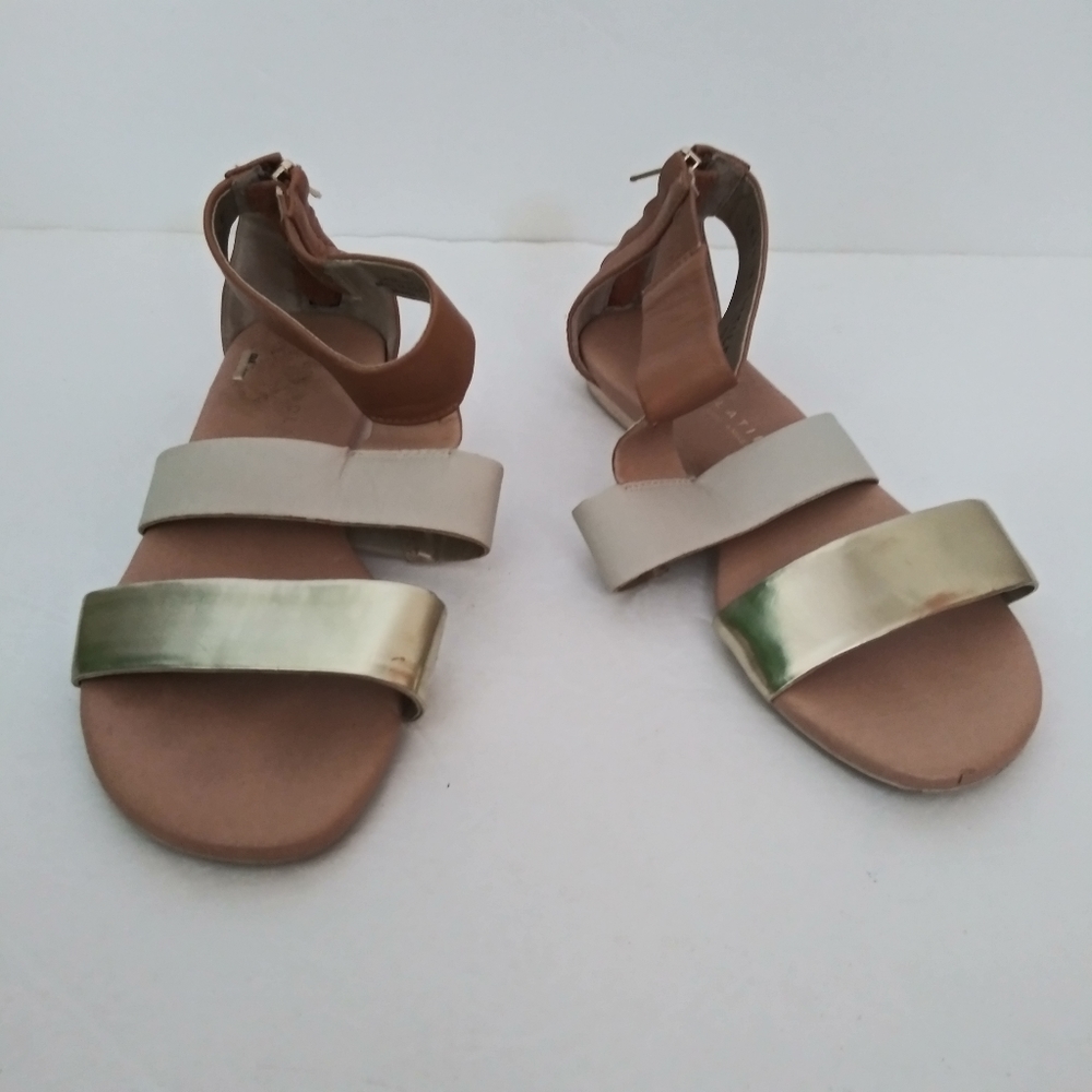 Very Volatile gold strappy flat sandals